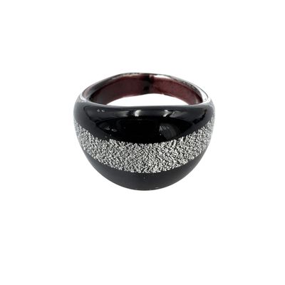 Ring Murano, black/silver