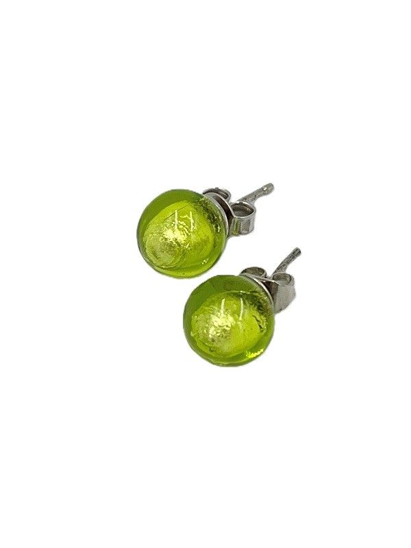 Stud earrings Murano ball 8mm
