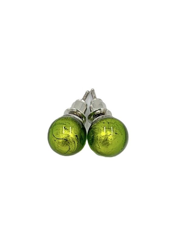 Stud earrings Murano ball 8mm