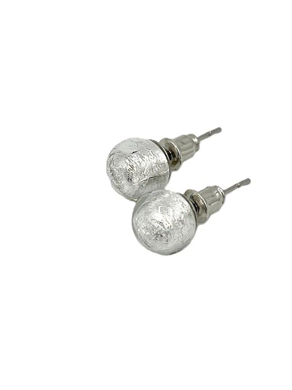 Stud earrings Murano ball 8mm