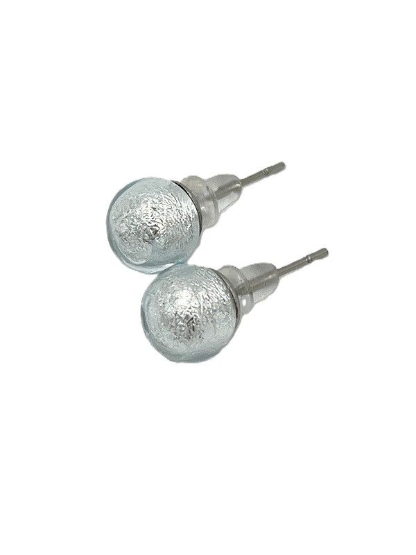 Stud earrings Murano ball 8mm