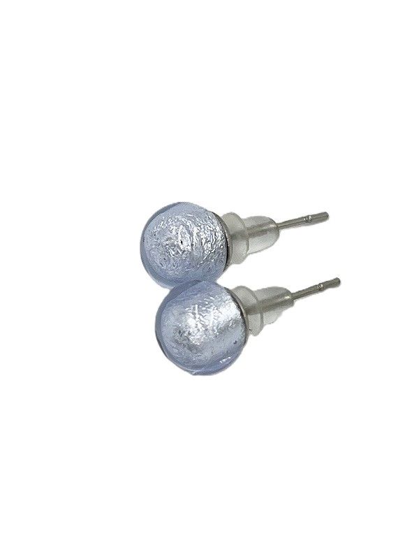 Stud earrings Murano ball 8mm