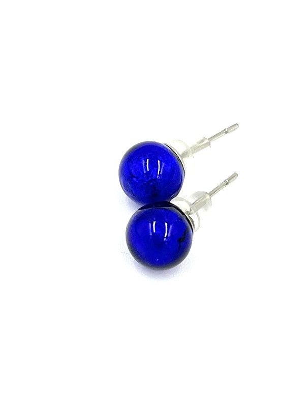 Stud earrings Murano ball 8mm