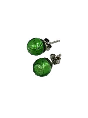 Stud earrings Murano ball 8mm