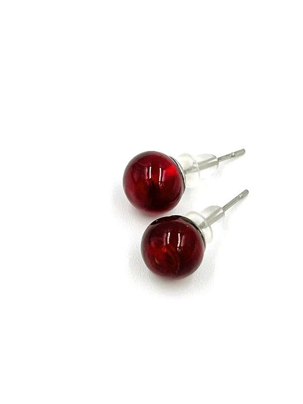 Stud earrings Murano ball 8mm