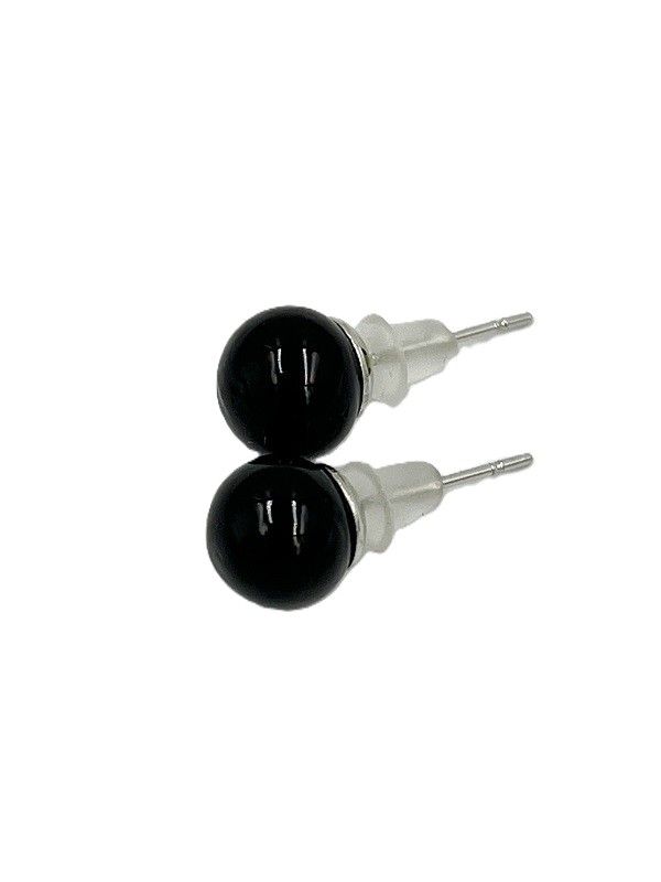 Stud earrings Murano ball 8mm