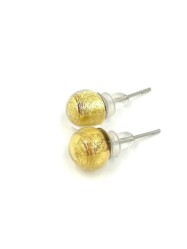 Stud earrings Murano ball 8mm