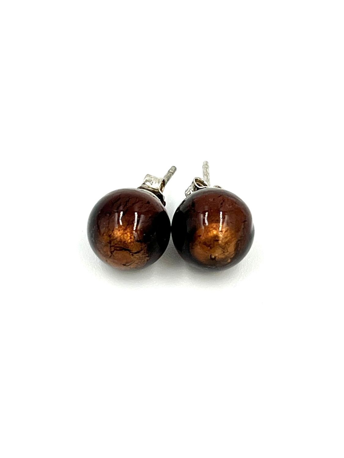 Stud earrings Murano ball 10mm
