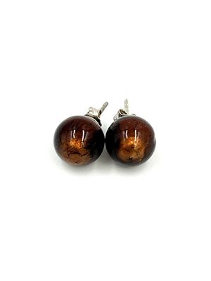 Stud earrings Murano ball 10mm