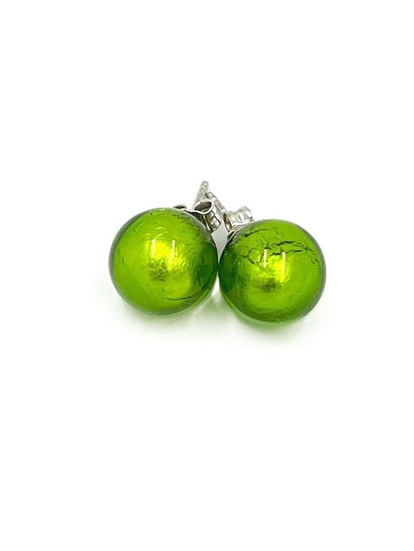 Stud earrings Murano ball 10mm
