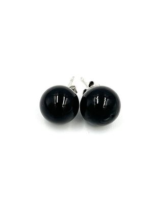 Stud earrings Murano ball 10mm