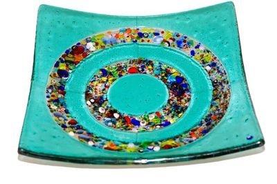 Murano Glass bowl 28x28cm -Unique piece-