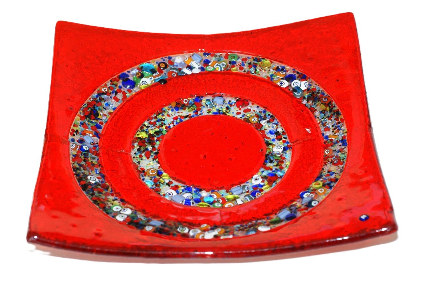 Murano Glass bowl 28x28cm -Unique piece-