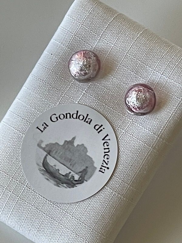 Stud earrings Murano 8mm