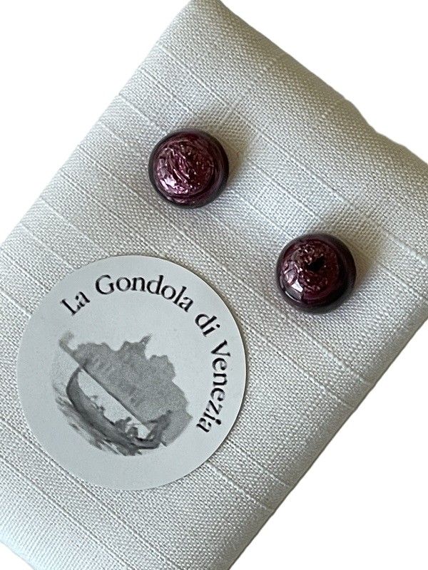 Stud earrings Murano 8mm