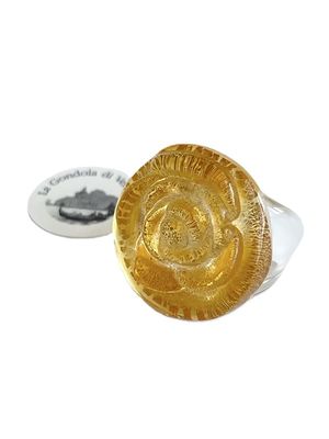 Ring Rose Murano size 17.5mm/55 unique piece