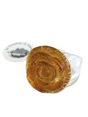 Ring Rose Murano size 19.5mm/61 unique piece
