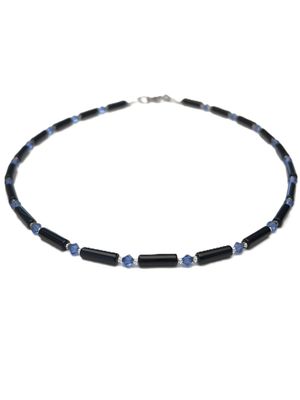 Kette Onyx + Preciosa Glas