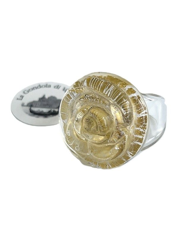 Ring Rose Murano size 18mm/56 unique piece