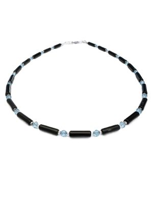 Kette Onyx + Preciosa Glas