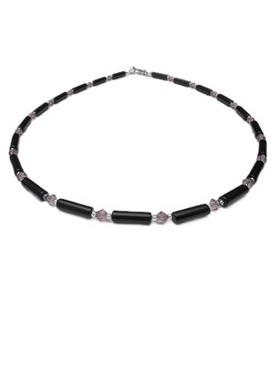 Kette Onyx + Preciosa Glas