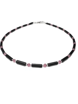 Kette Onyx + Preciosa Glas