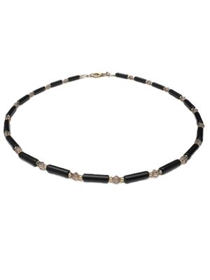 Kette Onyx + Preciosa Glas