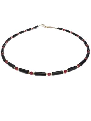 Kette Onyx + Preciosa Glas