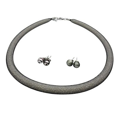 Halskette &amp; Ohrstecker, Murano Glas