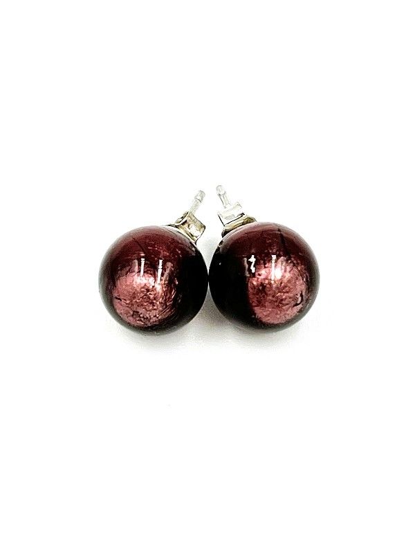 Stud earrings Murano ball 10mm