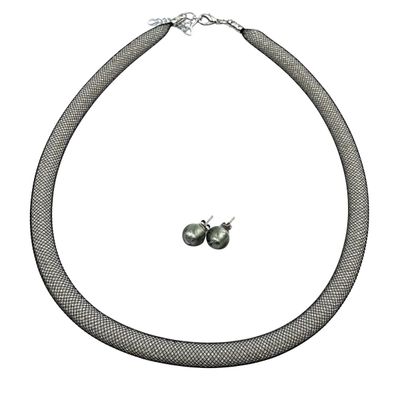 Schmuckset: Halskette &amp; Ohrstecker, Murano Glas