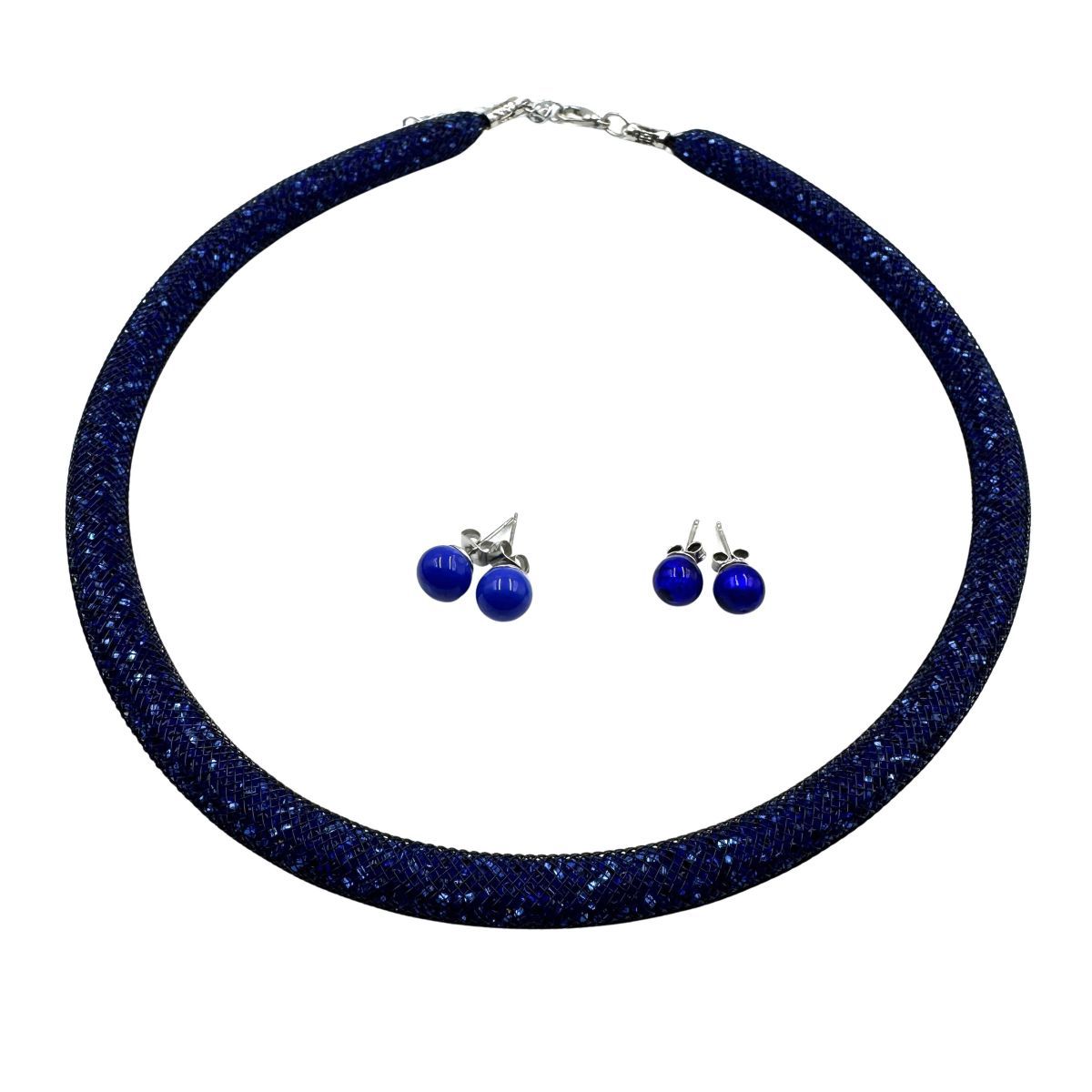 Schmuckset: Halskette &amp; Ohrstecker, Murano Glas