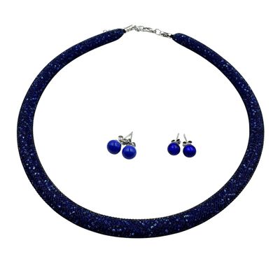Schmuckset: Halskette &amp; Ohrstecker, Murano Glas