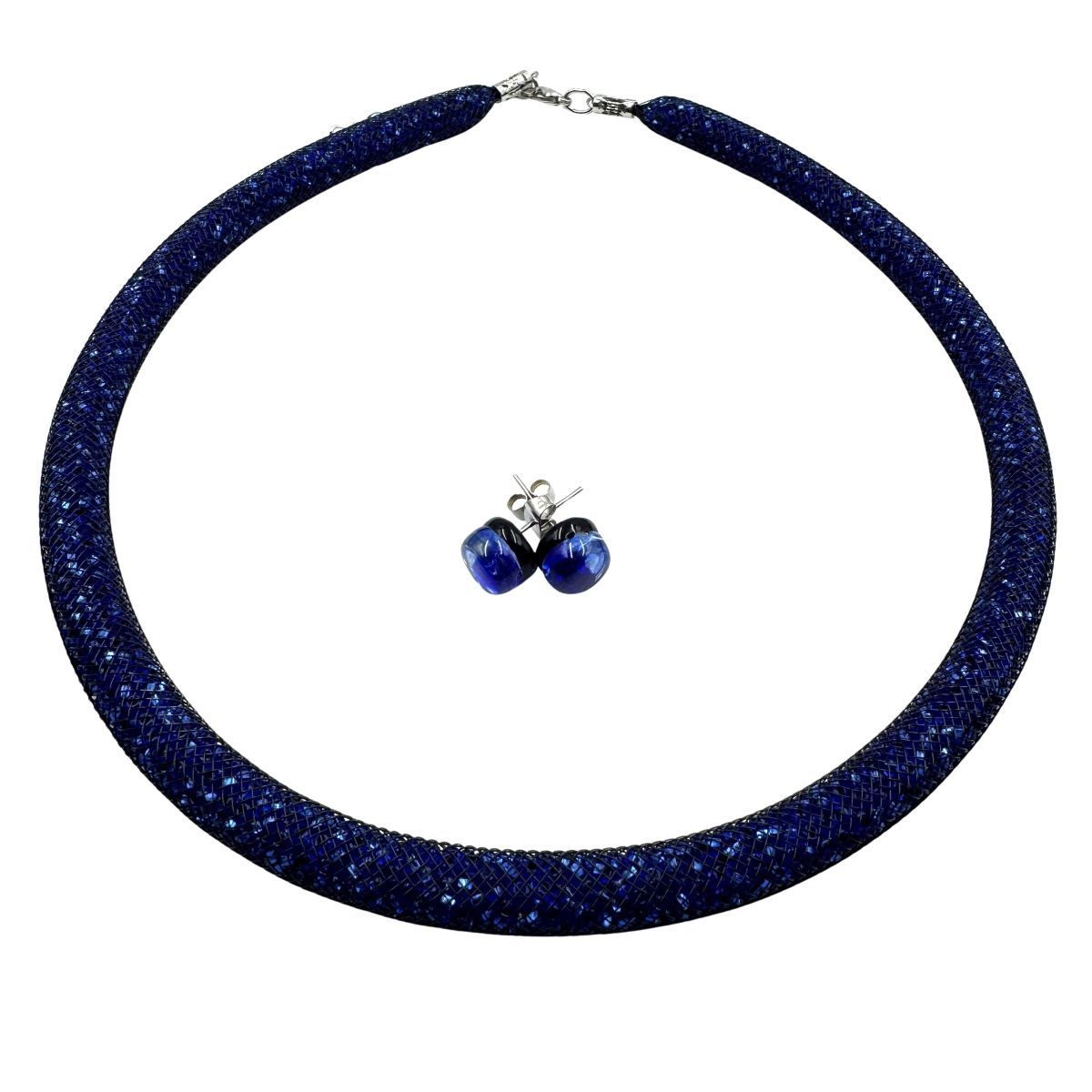 Schmuckset: Halskette &amp; Ohrstecker, Murano Glas