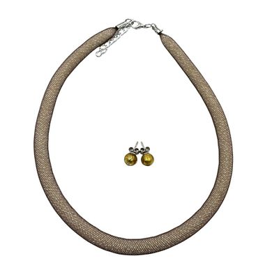 Schmuckset: Halskette &amp; Ohrstecker, Murano Glas