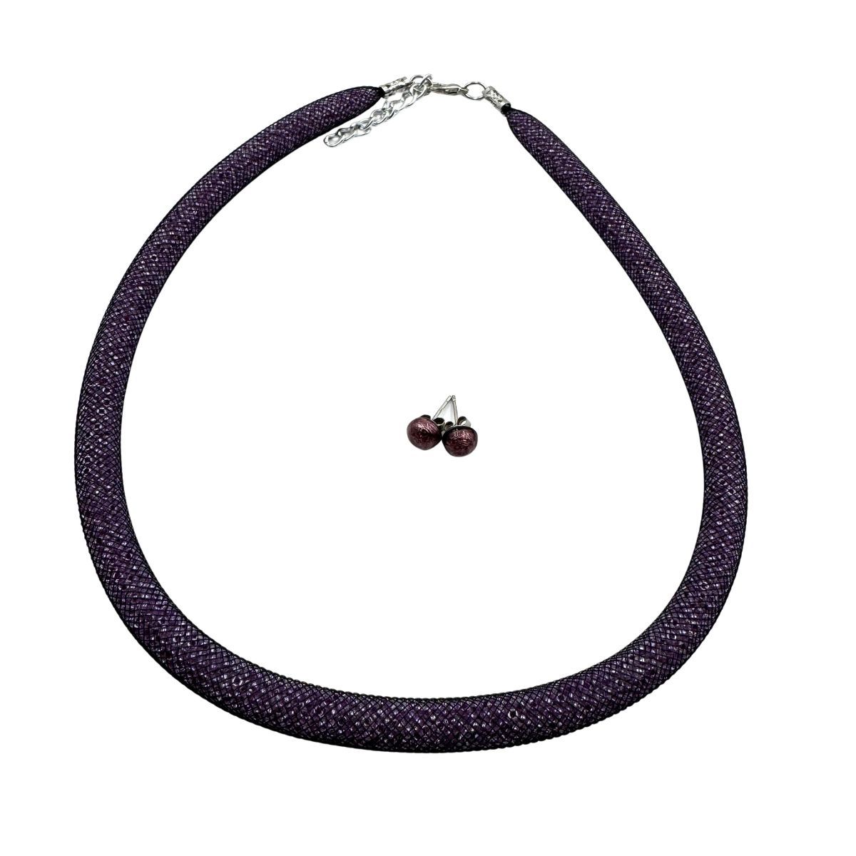 Schmuckset: Halskette &amp; Ohrstecker, Murano Glas