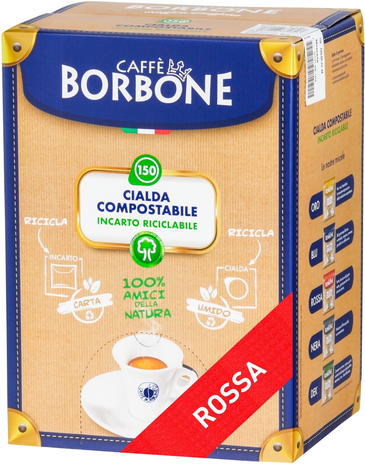 Borbone Rossa a partir de 50 dosettes pads cialde