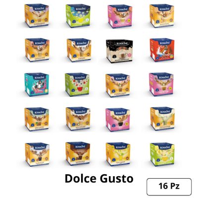 Borbone Capsules Solubles Compatibles Dolce 16 Capsules Saveurs au Choix