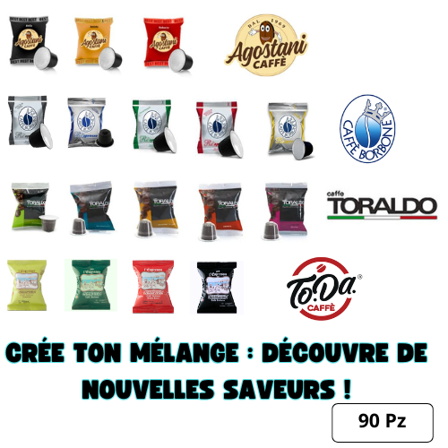 Capsules Nespresso Découverte Café  Votre Mix Personnalisé 90 Pz