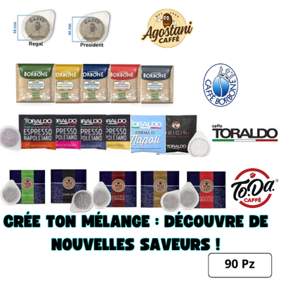 Dosettes Pads 44 Dégustation Café : Votre Mix Sur Mesure 90 Pz