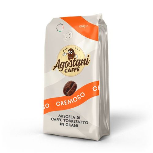 1 kg de grains de café mélangés Agostani Cremoso