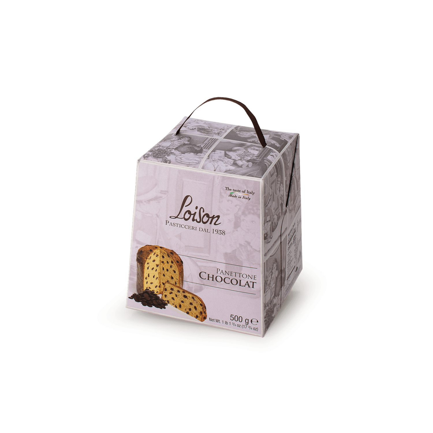 Panettone Artisanal au Chocolat Noir 500g - Levain Naturel &amp; Pâte Moelleuse