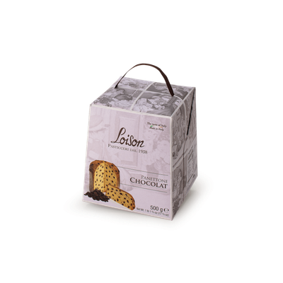 Panettone Artisanal au Chocolat Noir 500g - Levain Naturel &amp; Pâte Moelleuse