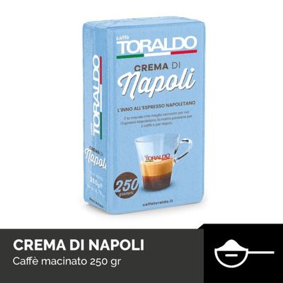 Caffè Toraldo Miscela Crema di Napoli – Macinato per Moka (250g) Caffè Toraldo Miscela Crema di Napoli – Macinato per Moka (250g)
