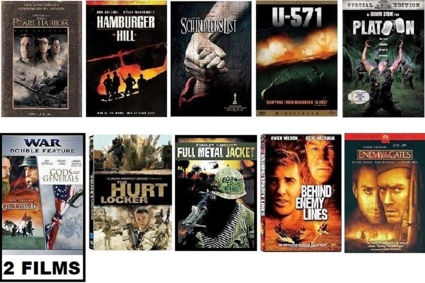 11 War Film Collection (DVD) Complete Title Listing In Description