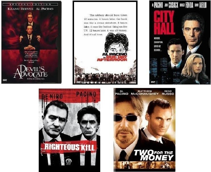 Al Pacino 5 Film Collection (DVD) Complete Title Listing In Description
