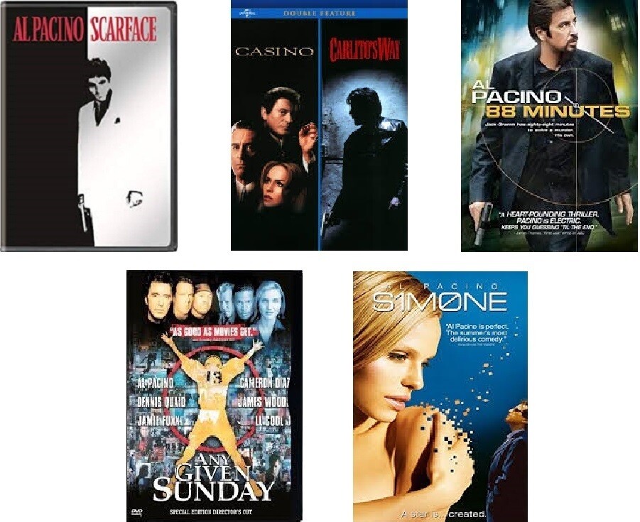 Al Pacino 5 Film Collection (DVD) Complete Title Listing In Description