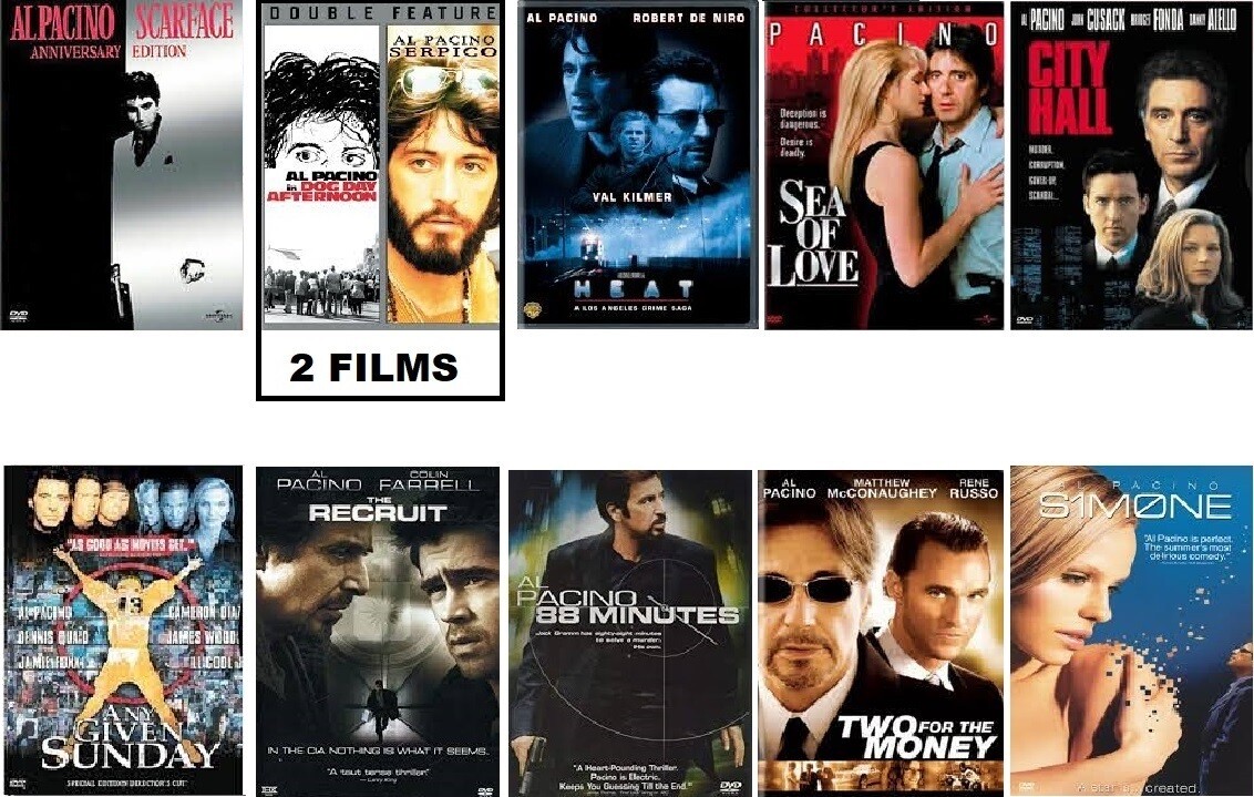 Al Pacino 11 Film Collection (DVD) Complete Title Listing In Description