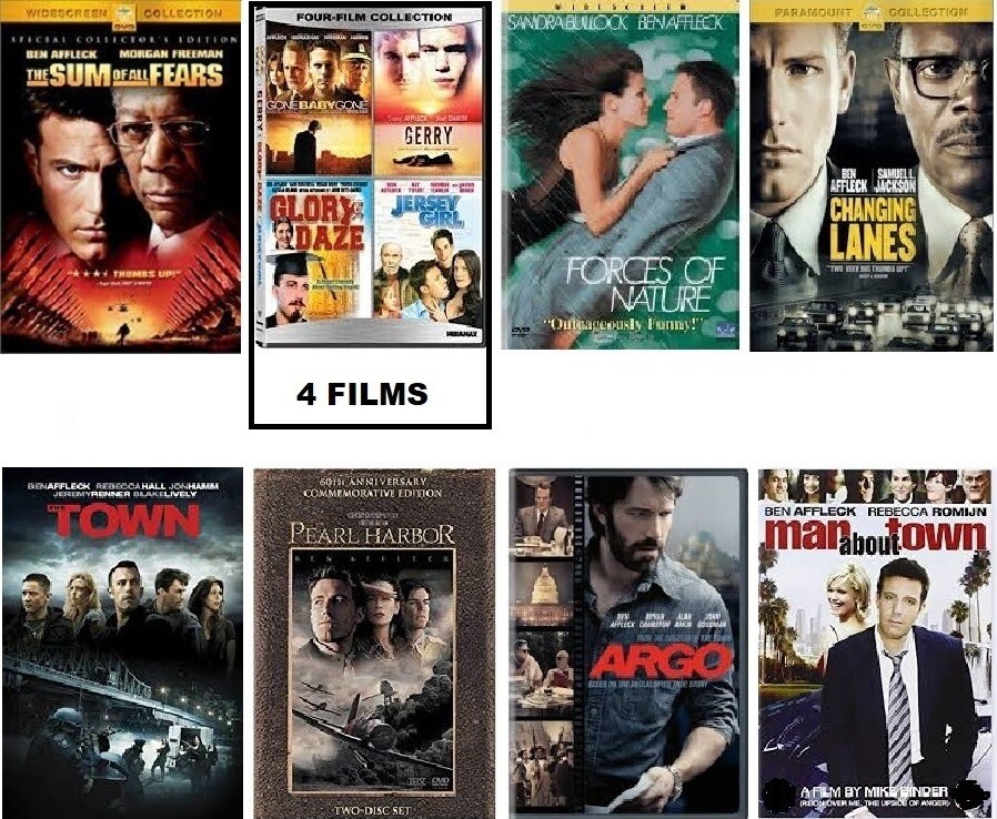 Ben Affleck 11 Movie Collection (DVD) Complete Title Listing In Description