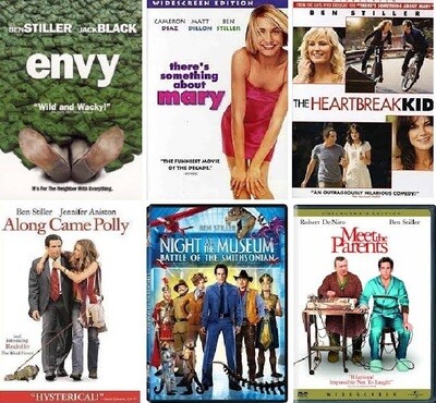 Ben Stiller 6 Film Collection (DVD) Complete Title Listing In Description
